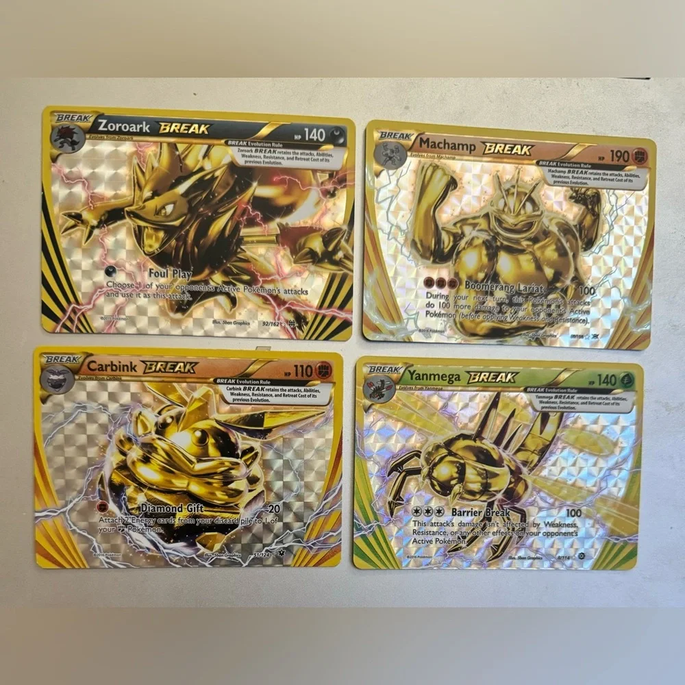 Pokemon | Toys | Pokmon Break Card Lot Zoroark Machamp Yanmega Carbink Holo  Rare | Poshmark